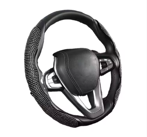 2-Pack Sparkling Rhinestone Steering Wheel Cover