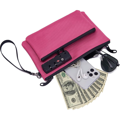 2-Pack Dual Compartment Organizer Bag With Lock