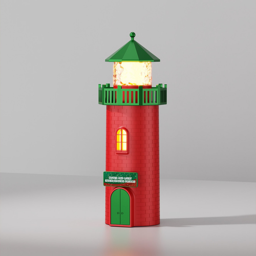 Christmas Themed Lighthouse Night Light Speaker