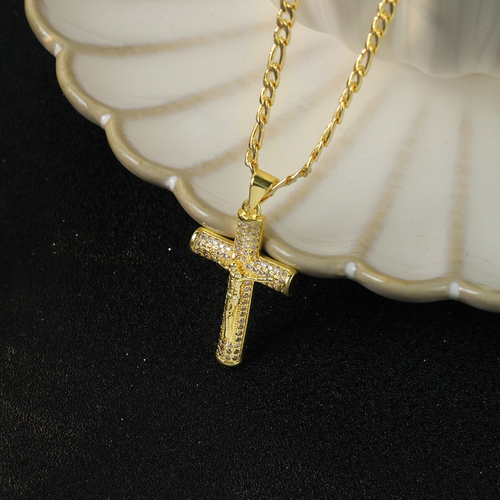 Diamond cross full of diamonds hand-painted NK side chain necklace and pendant hip-hop fashion