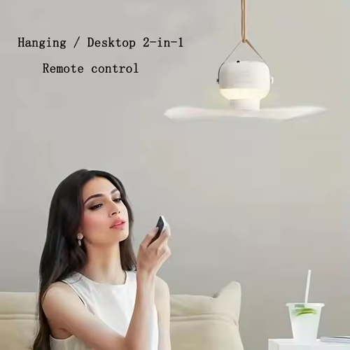 Night Light Portable Ceiling Fan With Remote