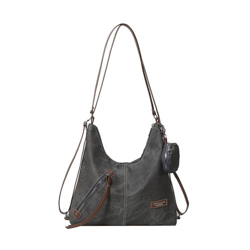Stylish Denim Texture 2 in 1 Women Handbag Backpack