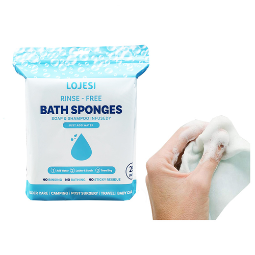 2-Pack Rinse Free Multi Use Bath Sponges