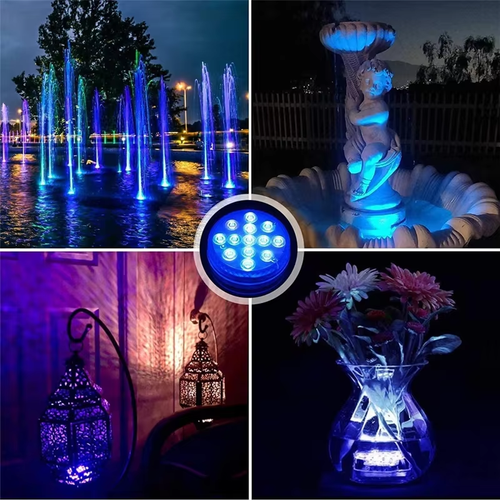 4-Pack Colorful Multi Mode Submersible LED Lights