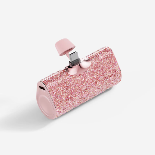 Sparkling Diamond Encrusted Mini Power Bank