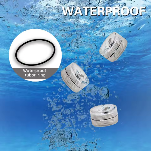 4-Pack Colorful Multi Mode Submersible LED Lights