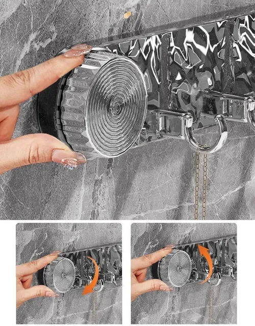 No-Drill Bathroom Hook Rack