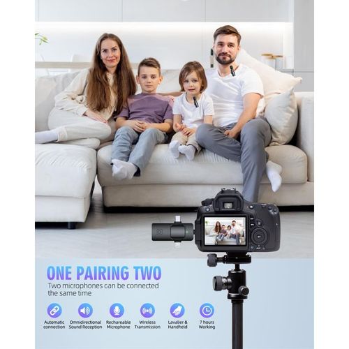 TiLECC Wireless Lapel Microphone Type-c For IPhone Android IPad
