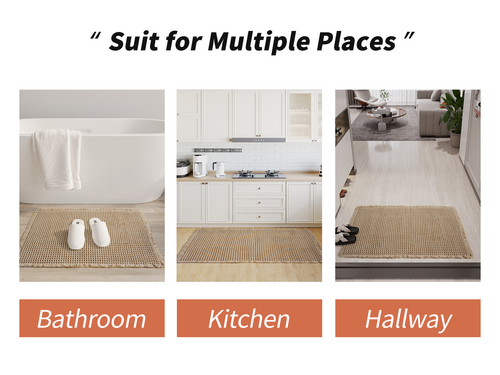Machine Washable Absorbent Non Slip Cozy Bathroom Mat