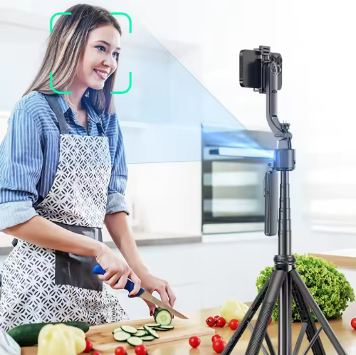360 Rotation AI Tracking Selfie Stick Tripod