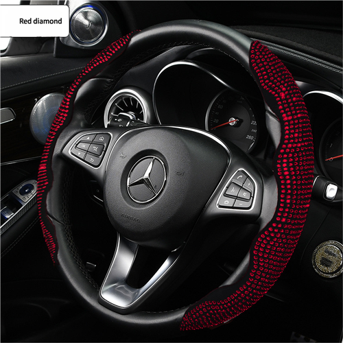 2-Pack Sparkling Rhinestone Steering Wheel Cover