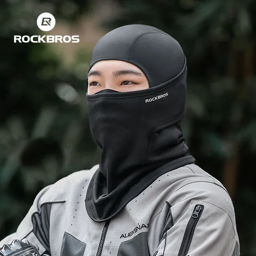ROCKBROS Fleece Cycling Face & Neck Cover – Black