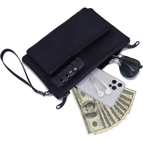 2-Pack Dual Compartment Organizer Bag With Lock