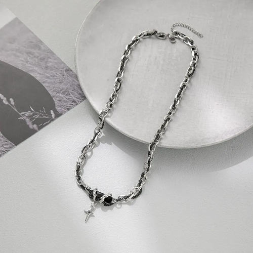 Black Forest Pendant Couple Necklace