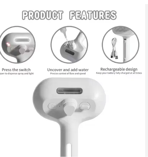 Electric Spray Pet Grooming & Massage Comb – White