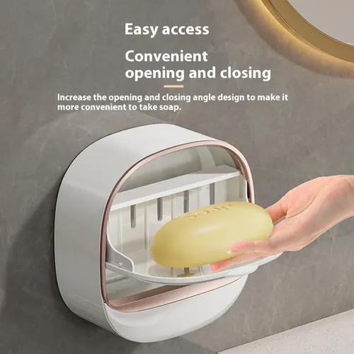 Wall-Mounted Draining Soap Holders – 2 Pieces