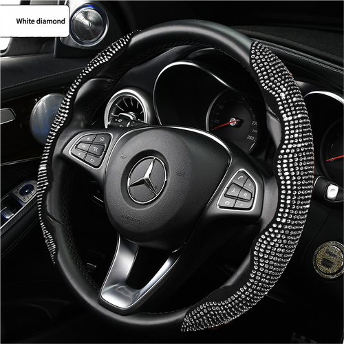 2-Pack Sparkling Rhinestone Steering Wheel Cover