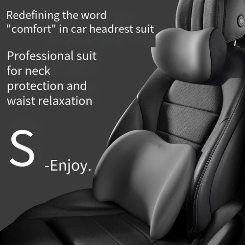 Car Neck Pillow and Lumbar Support Set