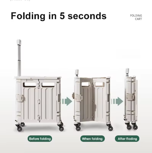 Portable Upgrade 8 Wheel Climbing Folding Trolley