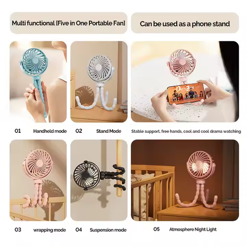 Octopus Like Baby Stroller Fan