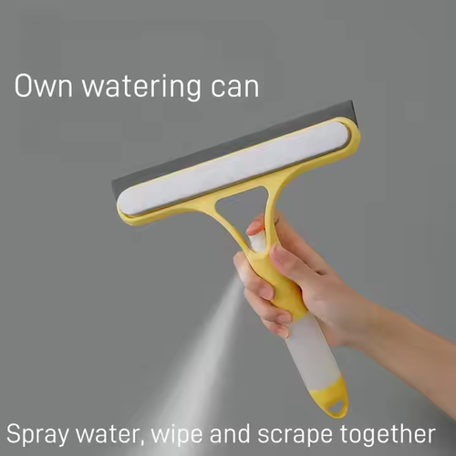 2-Pack 3In1 Glass Cleaner BuiltIn Sprayer With Sponge And Squeegee