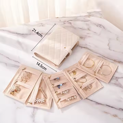 Multi Pocket Adjustable Jewelry Storage Binder