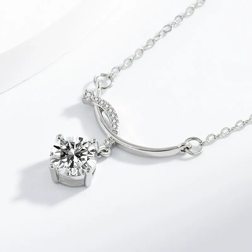 Silver Twist Pendant Necklace