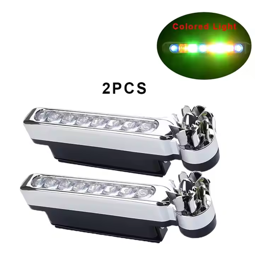2 Pack Car Decorative Lights Wind Electric Motorcycle Electric Vehicle Daytime Running Lights LED Decorative Lights