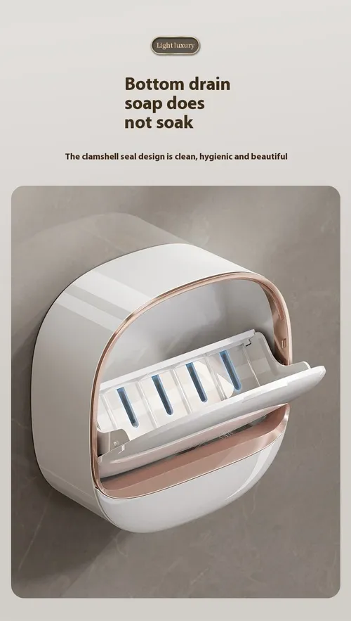 Wall-Mounted Draining Soap Holders – 2 Pieces