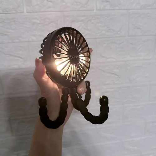Baby Stroller Handheld Rechargeable USB Bladeless Folding Shakeable Head Mini Fan