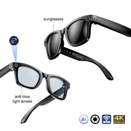 Smart Glasses with AI Recognition & Shooting
