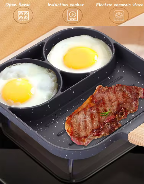 Multi Zone Non Stick Breakfast Cooking Pan