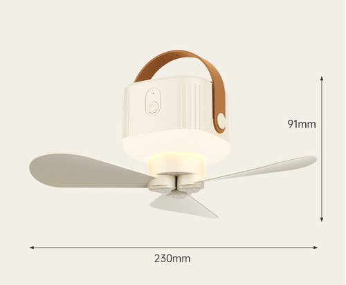 Night Light Portable Ceiling Fan With Remote