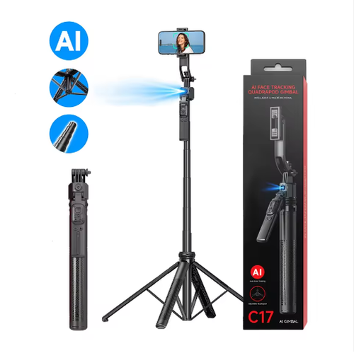 360 Rotation AI Tracking Selfie Stick Tripod