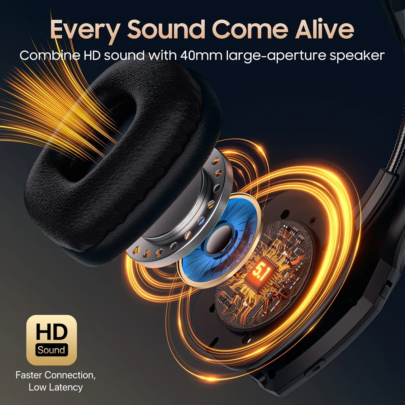 ProTruck Wireless Headset - 55Hrs Long-Lasting Battery Life