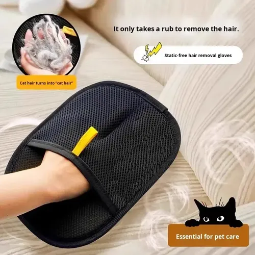 Pet Hair Cleaning Gloves & Brushes – 4 Pieces