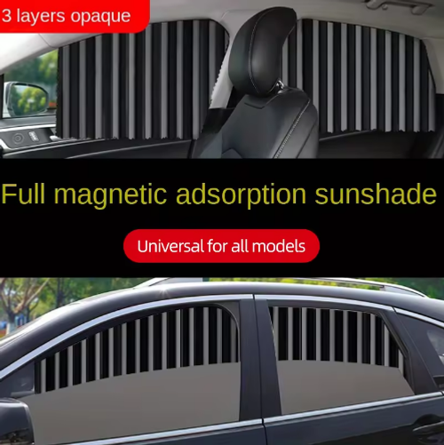 4 Piece Full Magnetic Car Sunshade Curtain Set
