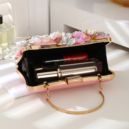 Chic Floral Beaded Evening Hand bag