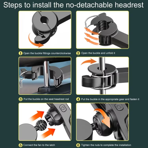 Dual Head Rotatable Car Rear Seat Fan