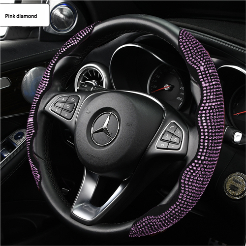 2-Pack Sparkling Rhinestone Steering Wheel Cover