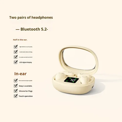 Egg-Style Wireless Earbuds – Beige