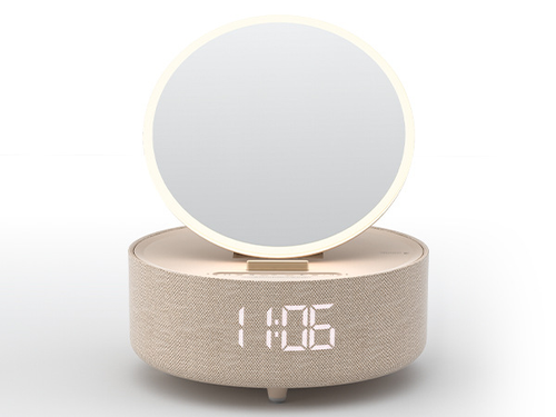 5 in 1 Smart Night Light Bluetooth Speaker Clock Makeup Mirror