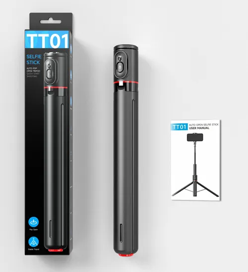 TT01 3-in-1 Selfie Stick & Auto-Deploy Tripod