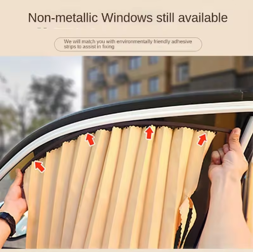 4 Piece Full Magnetic Car Sunshade Curtain Set