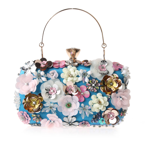 Chic Floral Beaded Evening Hand bag