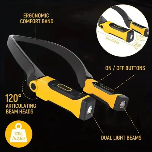 Rechargeable work light, LED neck reading light