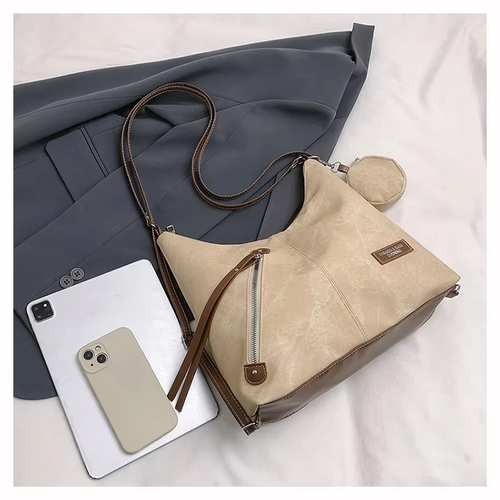 Stylish Denim Texture 2 in 1 Women Handbag Backpack