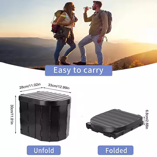 2-Pack Foldable Portable Camping Toilets