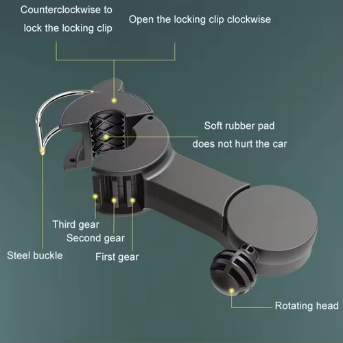 Dual Head Rotatable Car Rear Seat Fan