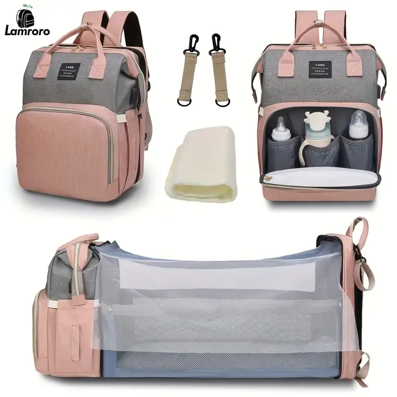 Lamroro Moire Diaper Bag Backpack
